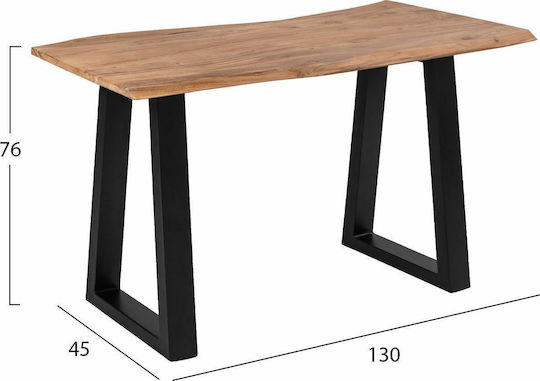 Sofia Slim Κονσόλα από Μασίφ Ξύλο & Μέταλλο Μ130xΠ45xΥ76εκ.