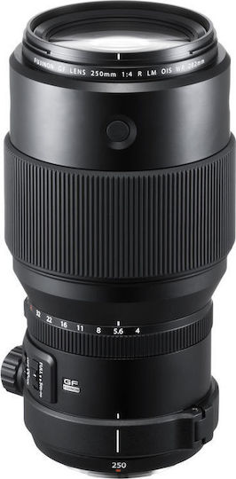 Fujifilm Medium Format Camera Lens GF 250mm f/4 R LM OIS WR Telephoto for Fujifilm G Mount Black