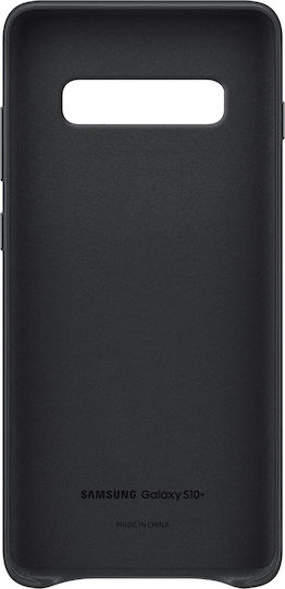 Samsung Back Cover Δερμάτινο Μαύρο (Galaxy S10+)