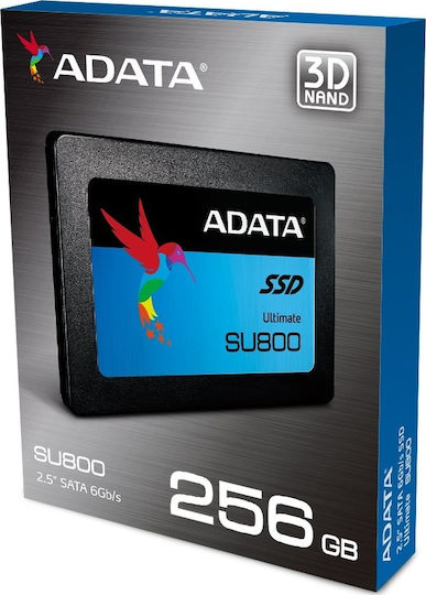 Adata Ultimate SU800 3D SSD 256GB τύπου 2.5'' με σύνδεση SATA III ASU800SS-256GT-C