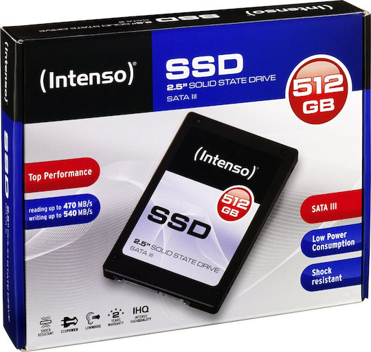 Intenso Top Perform SSD 512GB Type 2.5'' with SATA III Connection 3812450