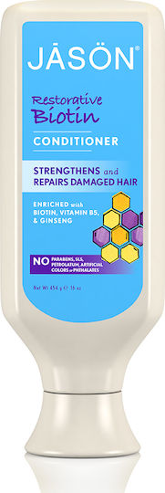 Jason Restorative Biotin Strengthens and Rep Conditioner Reconstruction/Nourishment for All Hair Types 473gr 473ml