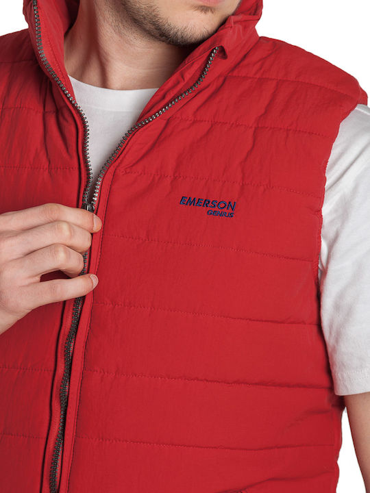 Безръкавно Зимно Puffer Червено Мъжко Яке