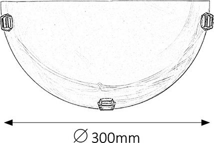 Rabalux Alabastro Classic Lamp Wall with Socket E27 White 32x17x9cm
