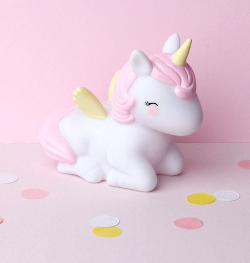 A Little Lovely Company Unicorn Kinder Spardose Plastik Weiß 8.6x13.7x15.4cm