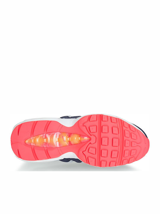 Air Max 95 OG Chunky Sneakers Midnight Navy / Pure Platinum / White / Laser Orange