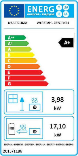 Werstahl PN21 Poseidon Pelletofen Lufttherm / Heizkörper 21.08kW