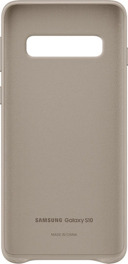 Samsung Umschlag Rückseite Leder Gray (Galaxy S10) EF-VG973LJEGWW