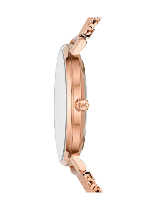 Michael Kors Pyper Watch with Pink Gold Metal Bracelet