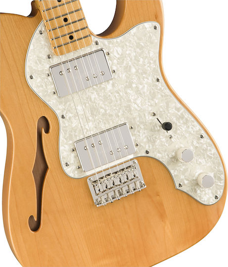 Squier Classic Vibe '70s Telecaster Thinline Електрическа Китара Телекастер с HH Конфигурация на Пикапите Natural