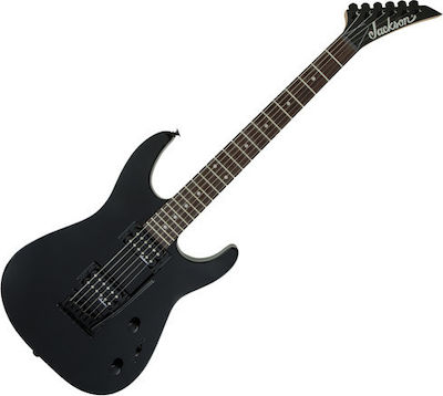 Jackson JS Series Dinky JS11 Elektrische Gitarre mit Form Stratocaster und HH Pickup-Anordnung Black High Gloss