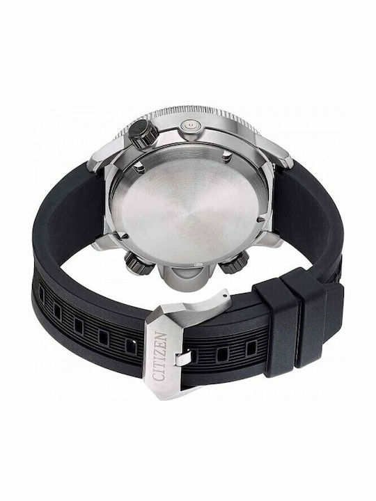 Citizen Promaster Aqualand Ανδρικό Ρολόι 46mm Eco - Drive με Μαύρο Καουτσούκ Λουράκι