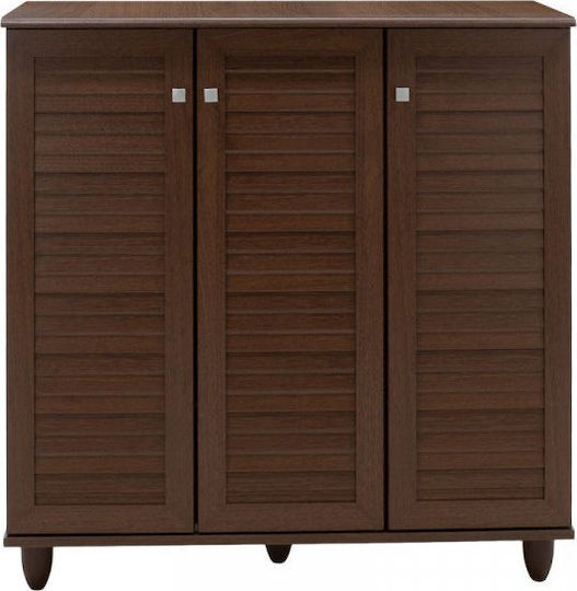 Santo Wooden Shoe Organizer with 4 Shelves Walnut 89.5x34.5x91.5cm
