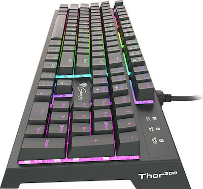 Genesis Thor 200 RGB Гейминг Механична Клавиатура с Custom суичове и RGB подсветка (Английски US) Черен