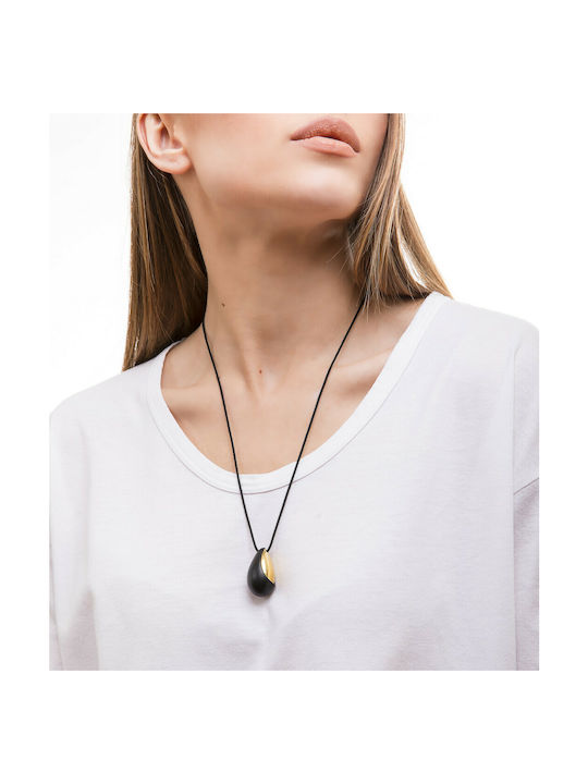 Honor Omano Egg Necklace Black