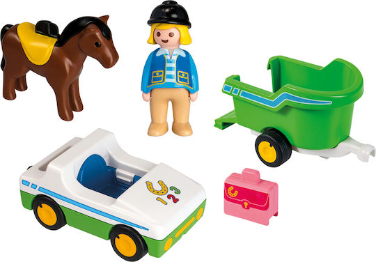 Playmobil 123 Car With Horse Trailer за 1,5+ години години
