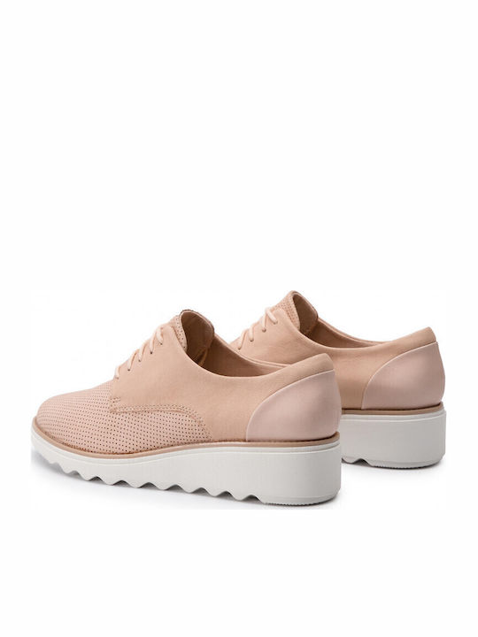 Sharon Crystal Leder Damen Oxfords in Rosa Farbe