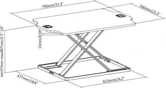 Sbox Βάση Γραφείου Οθόνης (DS-802)
