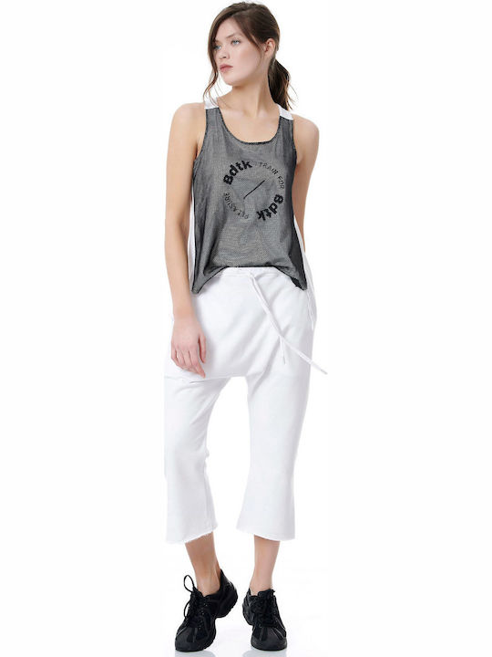 Damen Jogginghosen Capri Weiß