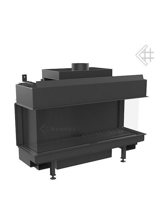 Kratki Leo LP 100 G31 37 MBAR Kaminofen Gas 9.2kW Dreiseitige mit fester Tür