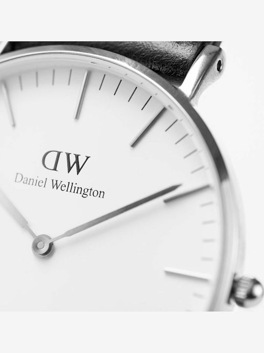 Daniel Wellington Classic Sheffield Ceas de Damă cu Negru Curea din Piele