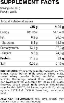 QNT Protein Wafer Bars with 32% Protein & Flavor Belgian Chocolate 12x35gr