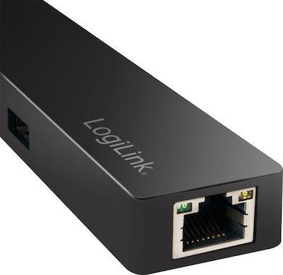 LogiLink USB 3.1 3 Port Hub with USB-C / Ethernet Connection