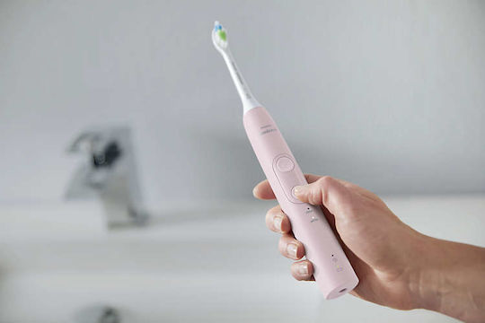 Philips Sonicare ProtectiveClean 4500 Ηλεκτρική Οδοντόβουρτσα με Χρονομετρητή και Αισθητήρα Πίεσης Ροζ