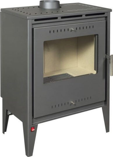 Alfatherm ALB-01 Metallic Wood Stove Air Ηeater 14kW Black