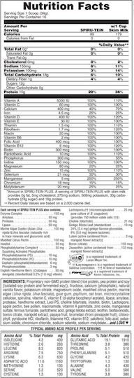 Nature's Plus Spiru-Tein Plus Shake Без Глутен с Вкус Ванилия 544гр