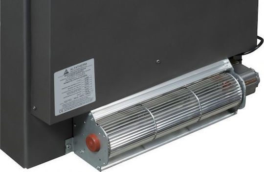 Alfatherm ALB-02 Metalic Soba pe lemne Încălzitor de aer cu Cuptor 15kW Negru