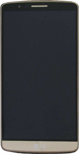 LG Screen with Touch Mechanism and Frame for LG G3 (Gold)