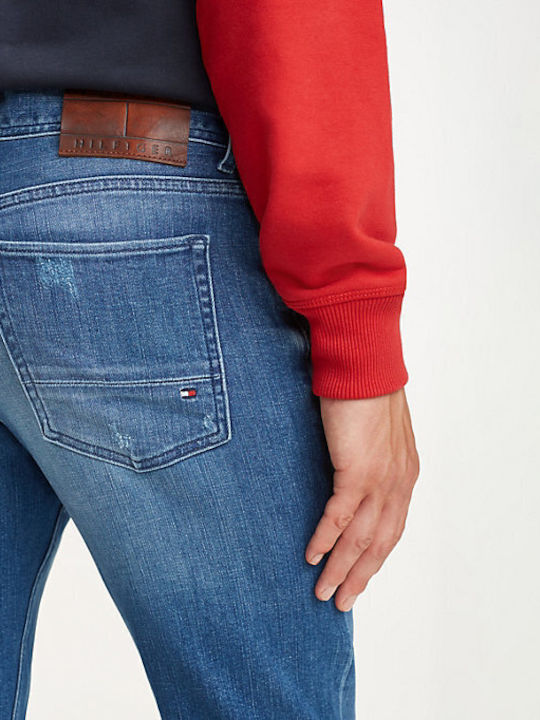 Bleecker Distressed Pantaloni Jeans pentru Bărbați cu Croială Slim Albastru