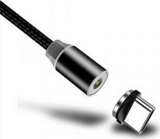 Usams U-Sure Cablu Magnetic USB 2.0 USB-C Masculin - USB-A Negru 1m SJ293