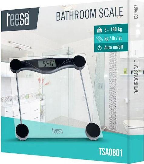 Teesa TSA0801 Digital Badezimmerwaage in Transparent Farbe
