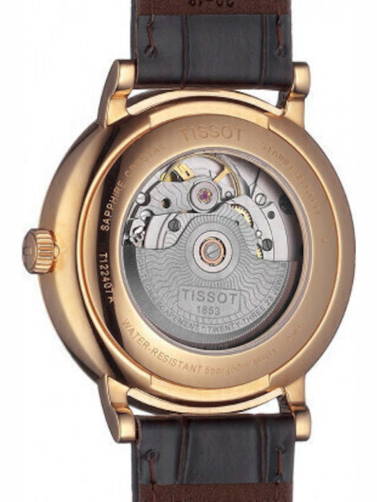 Tissot Carson Premium Powermatic 80 Men's Watch 40mm Automatic with Brown Leather Strap