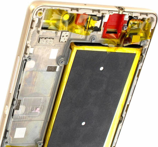 Huawei Οθόνη mit Touch-Mechanismus und Rahmen für Huawei P8 Lite (Gold)