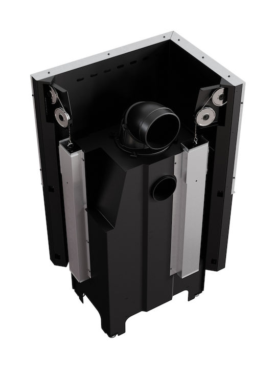 Kratki VNL 700 480 Ενεργειακό Τζάκι Ξύλου 12kW Αριστερή Γωνία με Συρόμενη Πόρτα