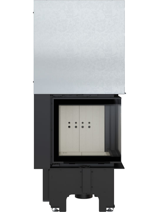 Kratki VNP 480 480 Wood Fireplace Insert with Right Corner Window 8kW