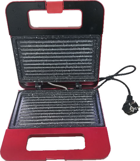 Silver LW-080R Τοστιέρα με Κεραμικές Πλάκες για 2 Τοστ 800W Κόκκινη