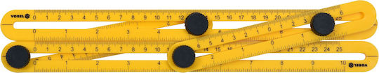Vorel 18470 Plastic Folding Ruler Angled
