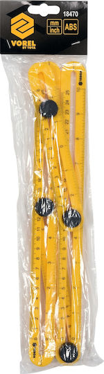 Vorel 18470 Plastic Folding Ruler Angled