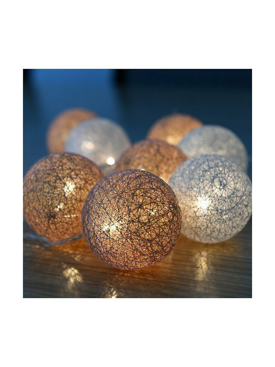 Casalux Garland Lights Exterior cu 10 bile de plastic și iluminare caldă