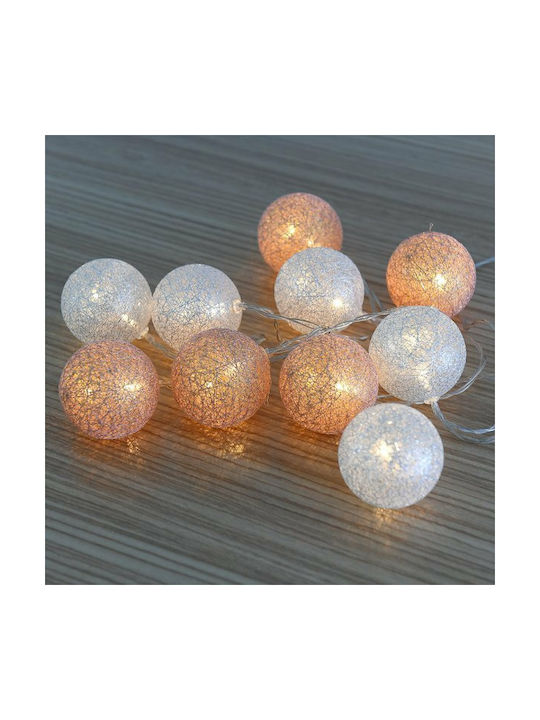 Casalux Garland Lights Exterior cu 10 bile de plastic și iluminare caldă