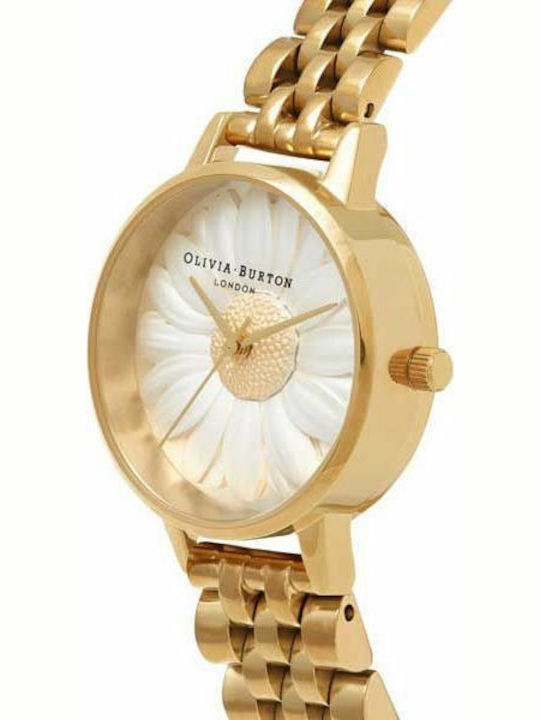 Olivia Burton 3D Daisy Ρολόι Μπαταρίας με Μεταλλικό Μπρασελέ Olivia Burton 3D Daisy Ρολόι Μπαταρίας με Μεταλλικό Μπρασελέ