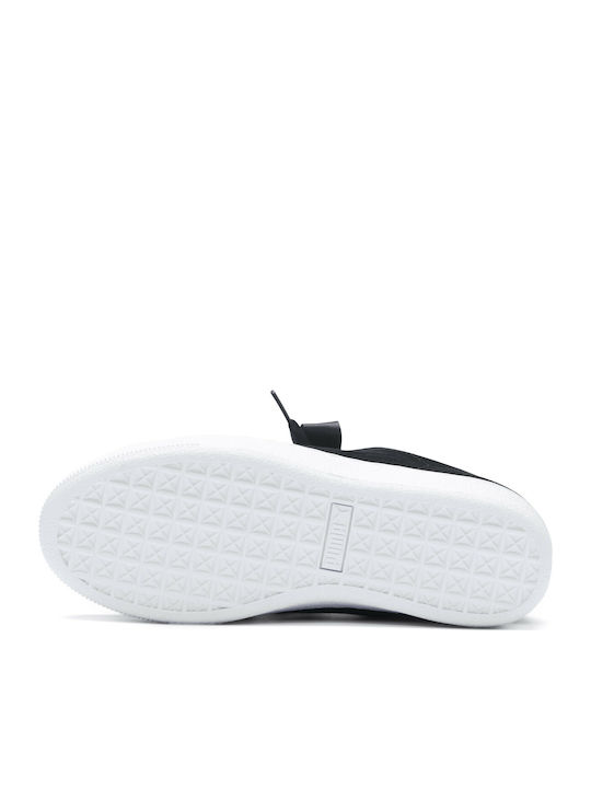 Vikky Platform Ribbon Παιδικά Sneakers με Σκρατς Μαύρα