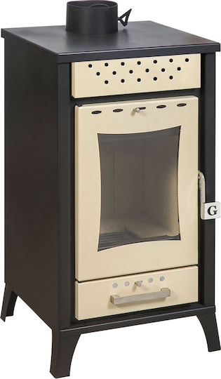 Gekas Metal MG 300 Stahl Holzofen 15kW Beige