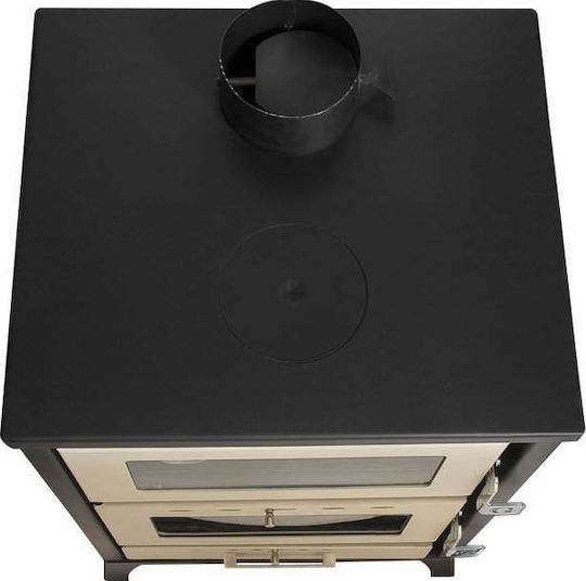 Gekas Metal MG 500 Oțel Soba pe lemne cu Cuptor 22kW Bej
