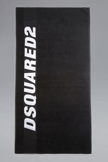 Dsquared2 Плажна кърпа Черна 197x104см.