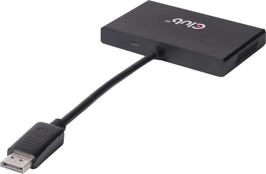 Club3D Конвертор DisplayPort мъжки към DisplayPort женски Черен 1бр CSV-6400
